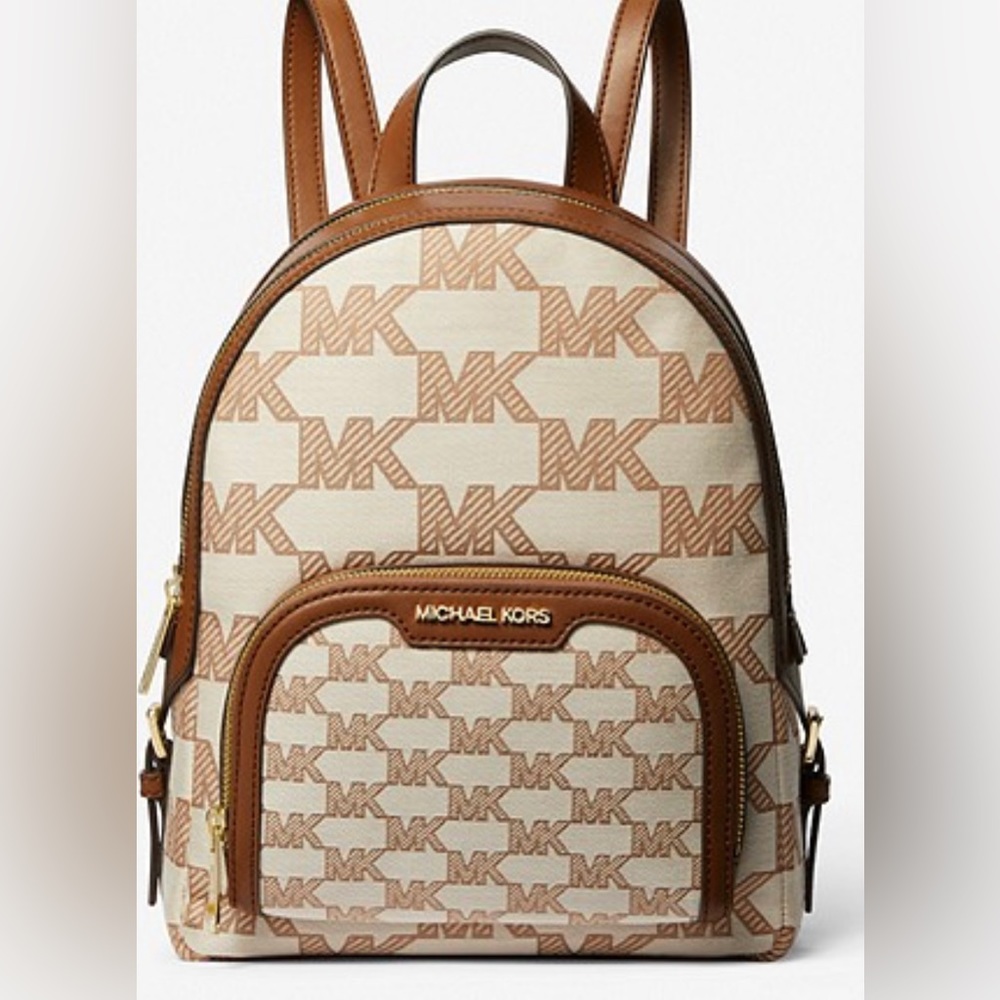 Michael Kors Jaycee Medium Logo Jacquard Backpack